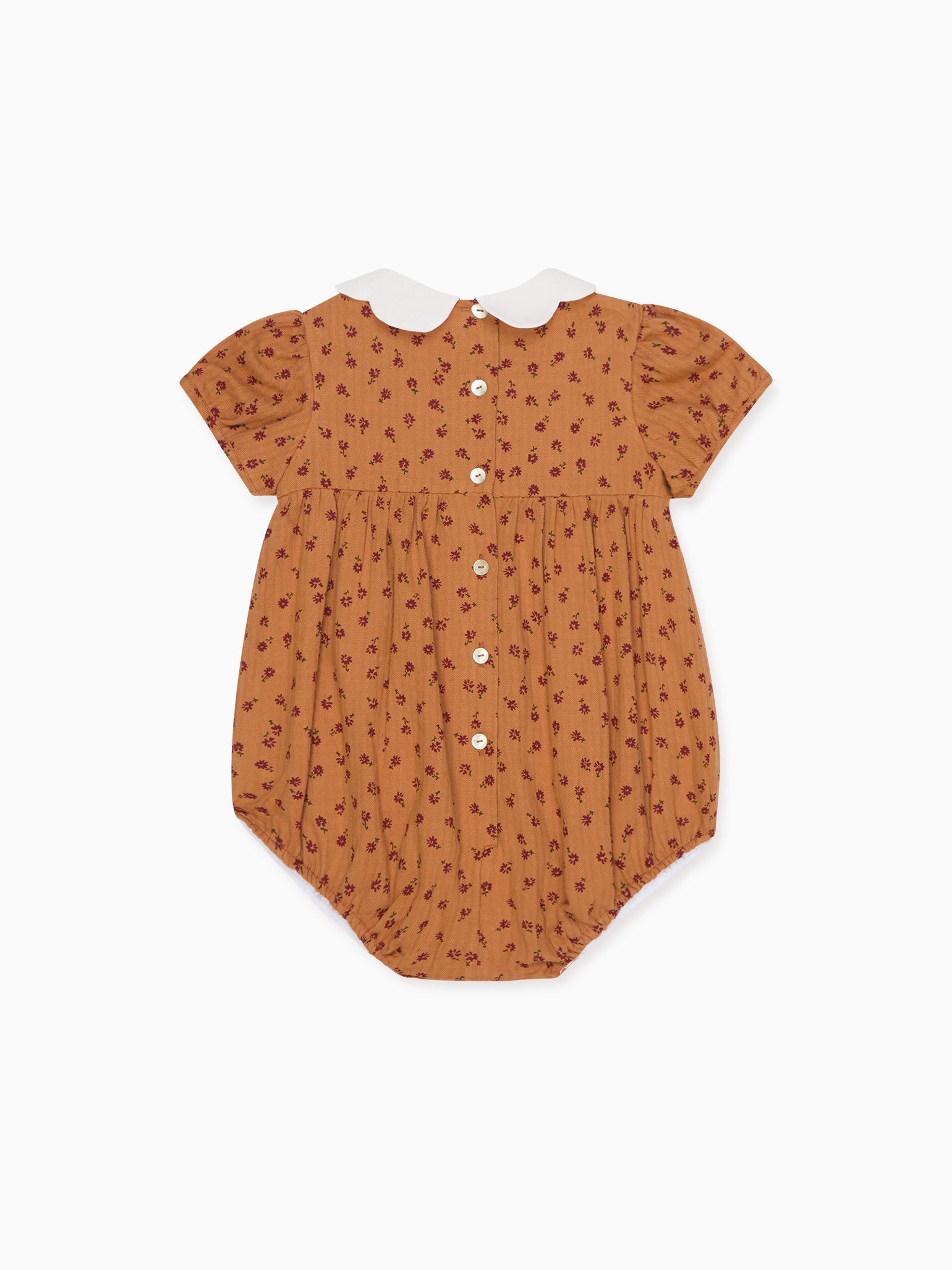 Caramel Floral Krista Baby Girl Romper