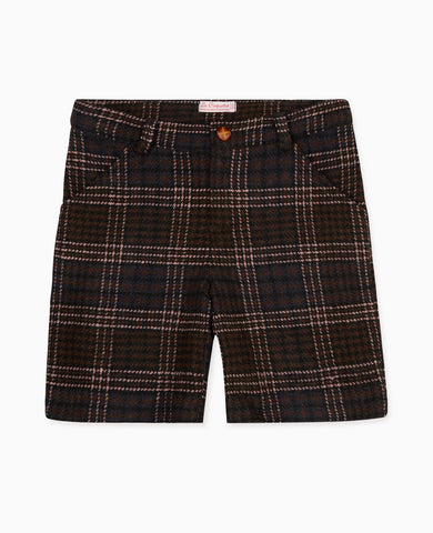 Beige Check Lucas Boy Shorts