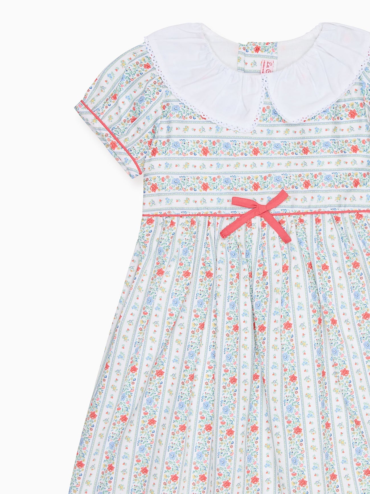 Ivory Rose Stripe Lana Girl Dress