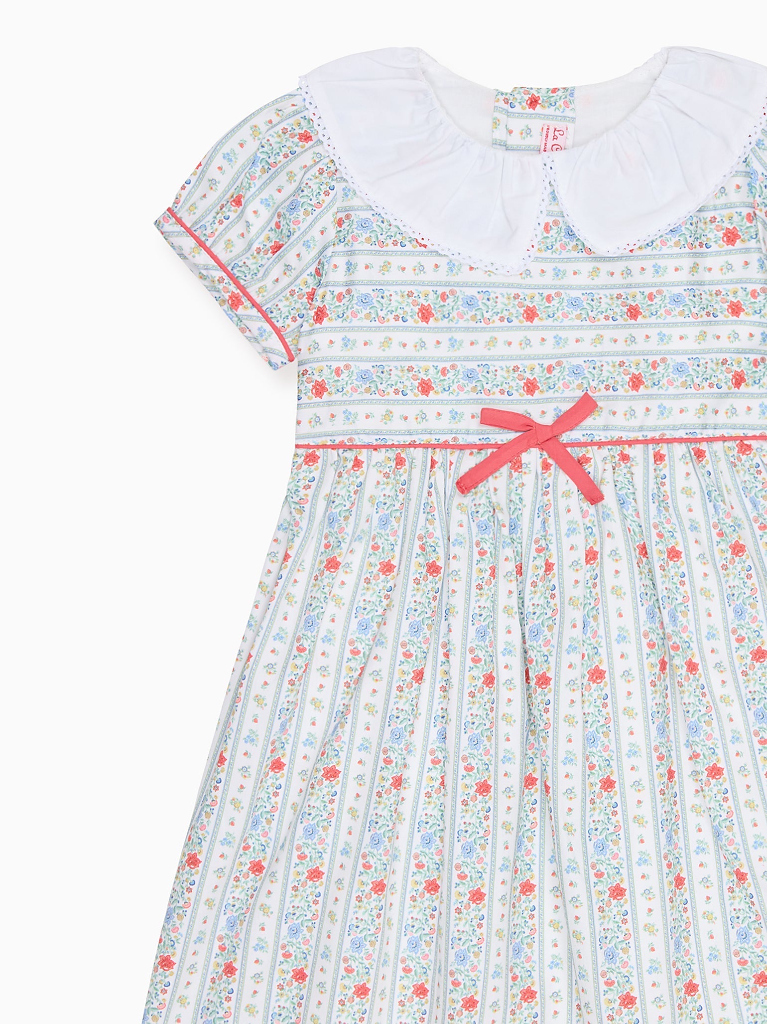 Ivory Rose Stripe Lana Girl Dress