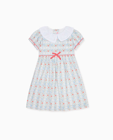 Ivory Rose Stripe Lana Girl Dress