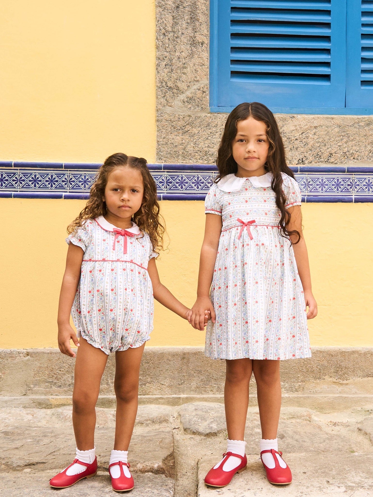 Ivory Rose Stripe Lana Girl Dress