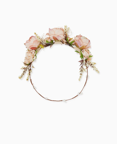 Pink Large Floral Girl Hair Garland