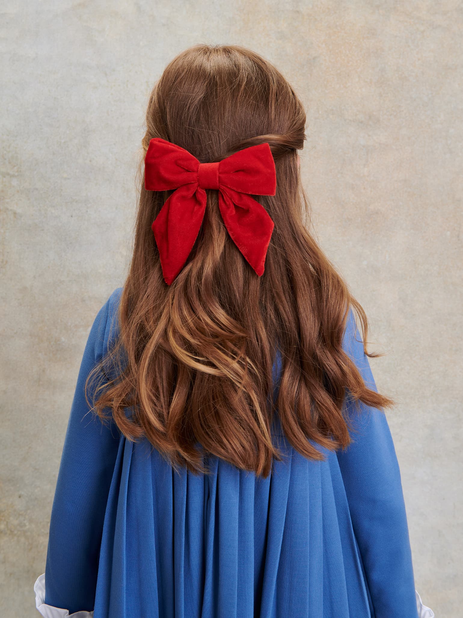 Red Big Velvet Bow Girl Clip