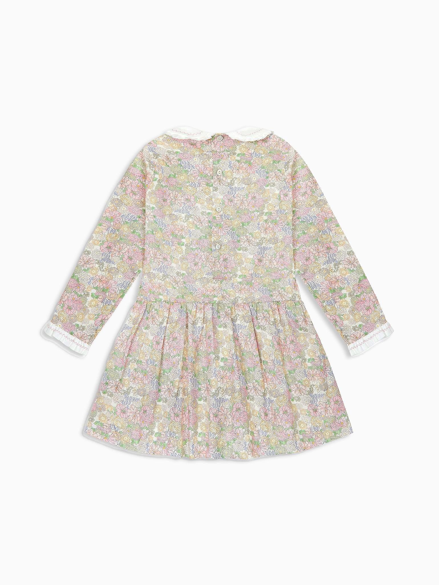 Pink Floral Laura Girl Drop Waist Dress
