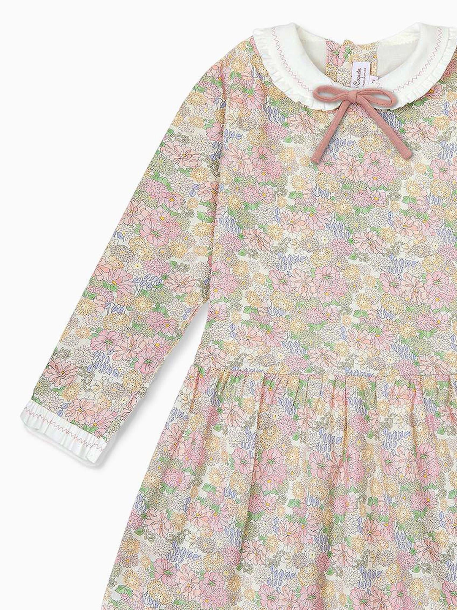 Pink Floral Laura Girl Drop Waist Dress