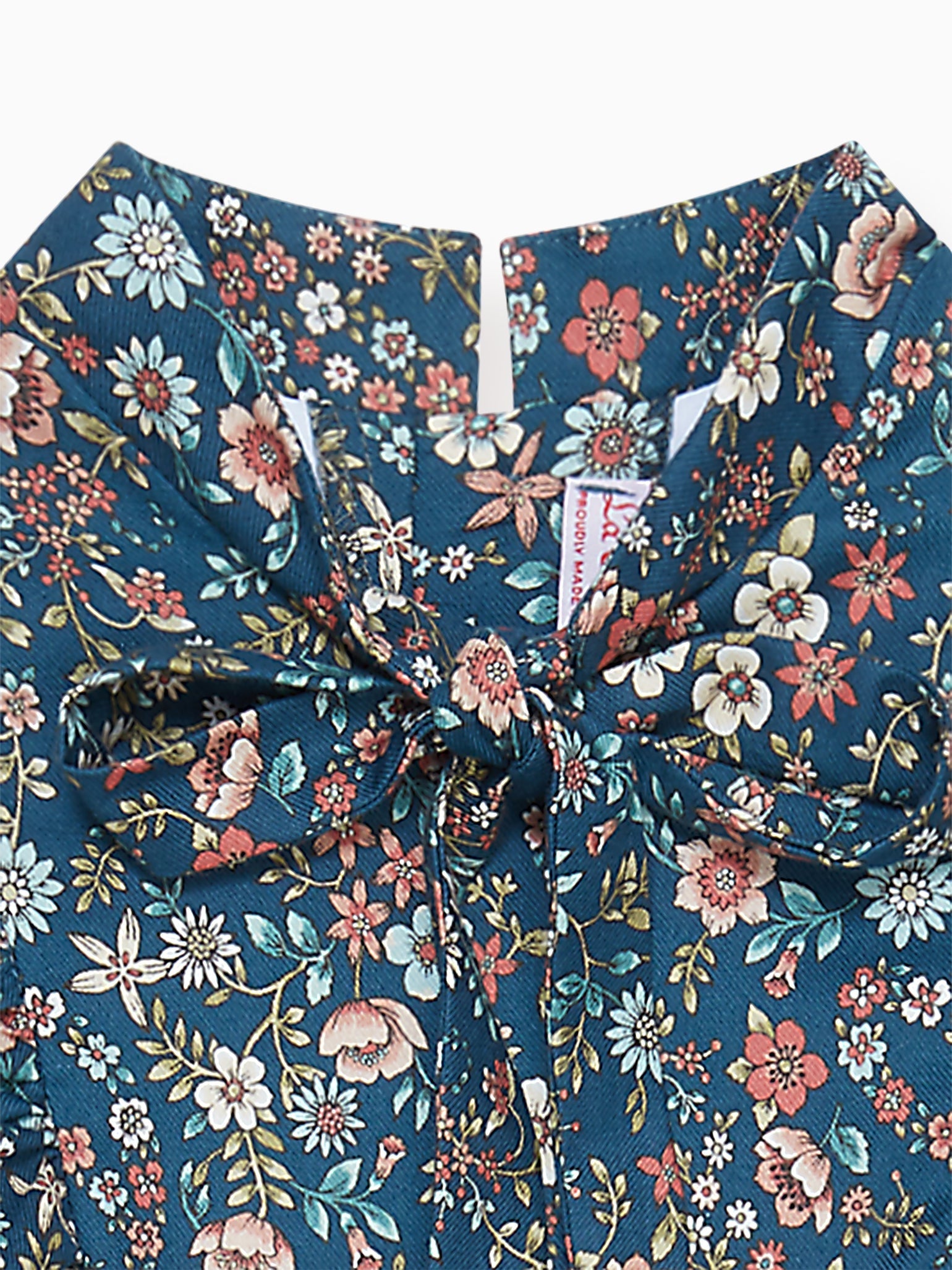 Navy Floral Laurelia Girl A-Line Dress