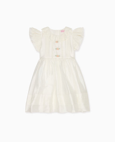 Ivory Lavinia Silk Ceremony Girl Dress