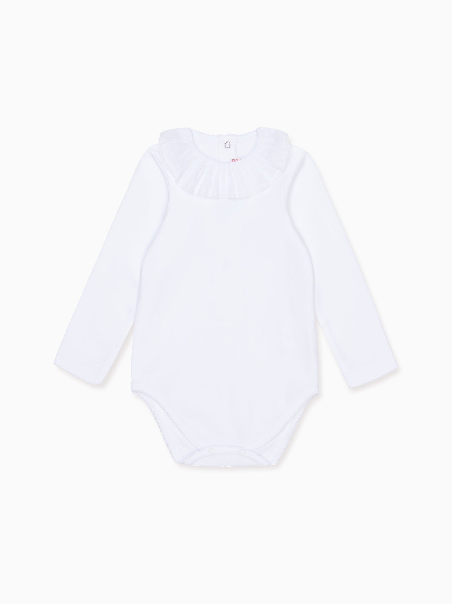 White Laya Long Sleeve Baby Body Vest