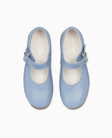 Dusty Blue Leather Toddler Mary Jane Shoes