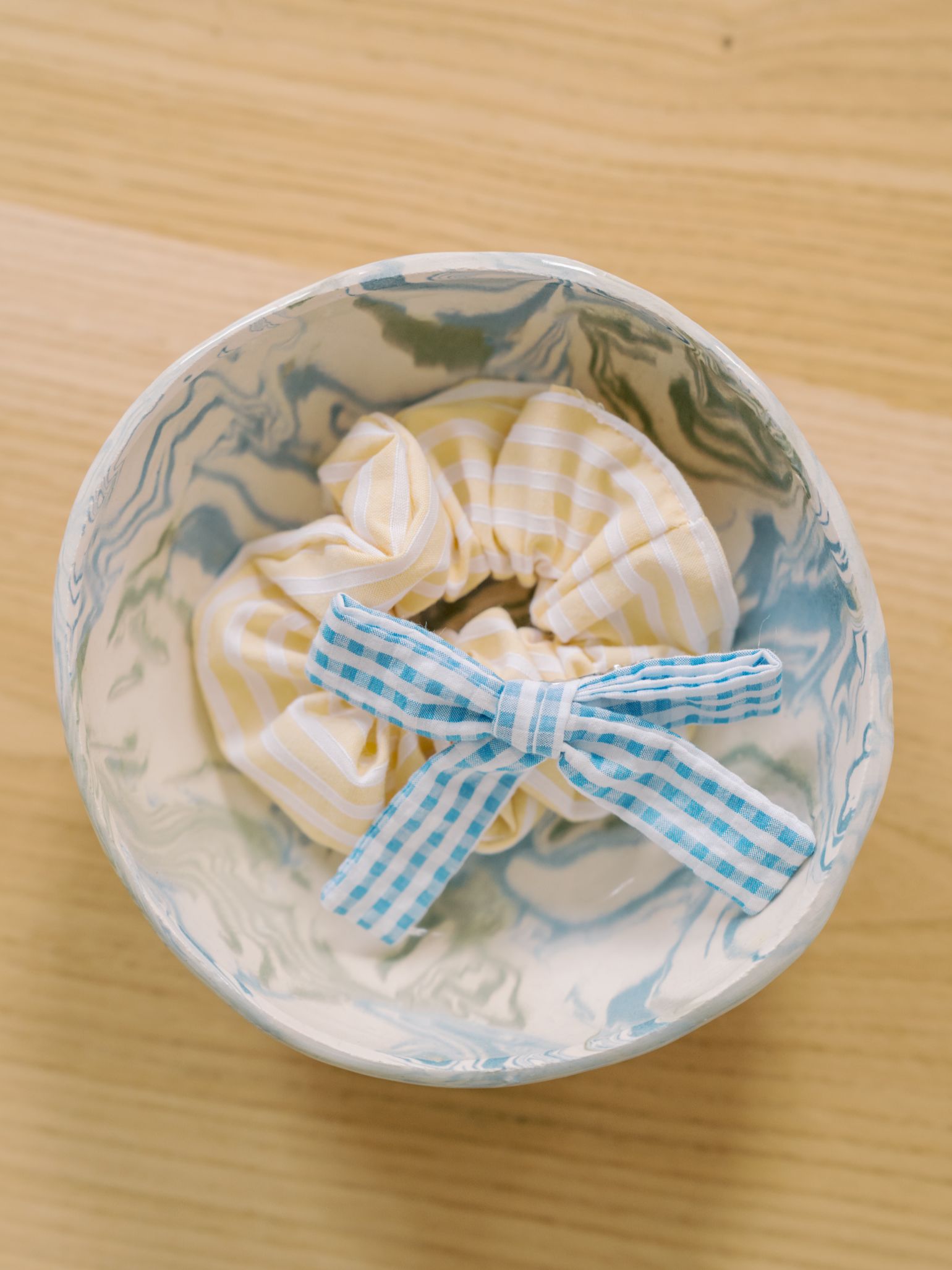Lemon Stripe Girl Scrunchie