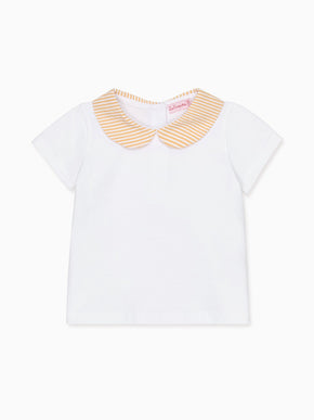 Yellow Stripe Leo Baby Top