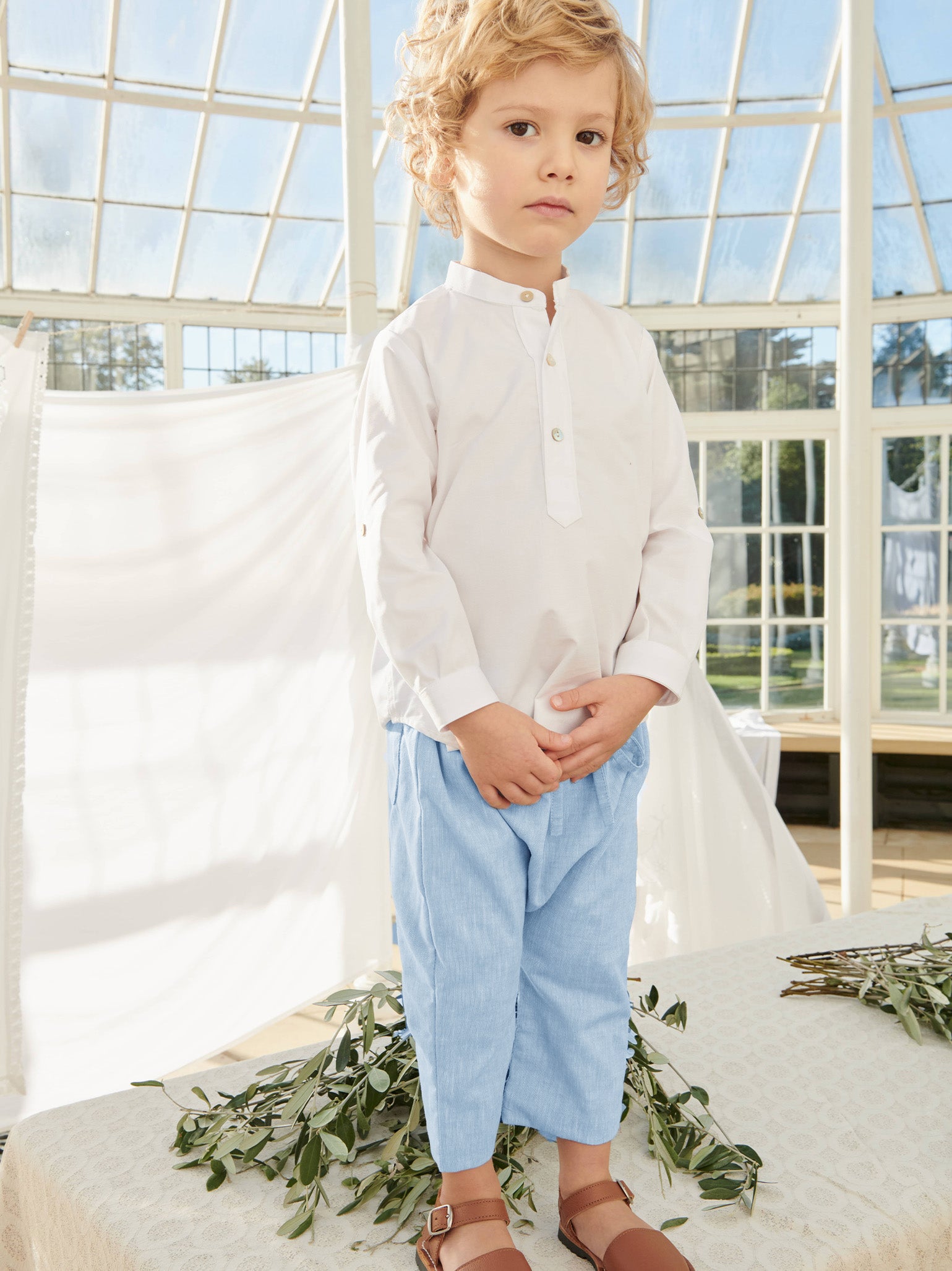 Dusty Blue Alex Baby Trousers