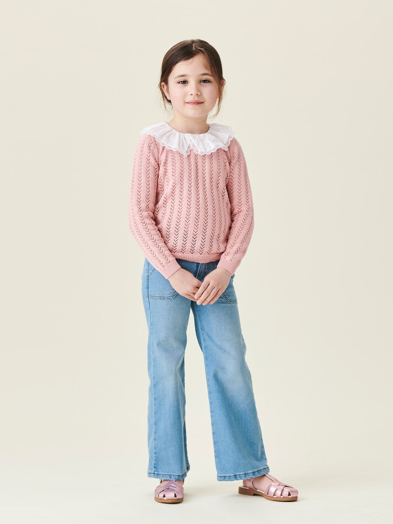 Pink Duena Cotton Girl Jumper