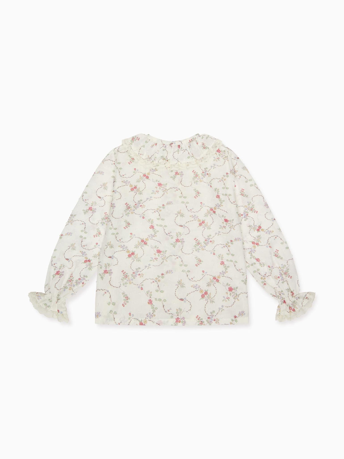 Pink Floral Lila Long Sleeve Baby Girl Shirt