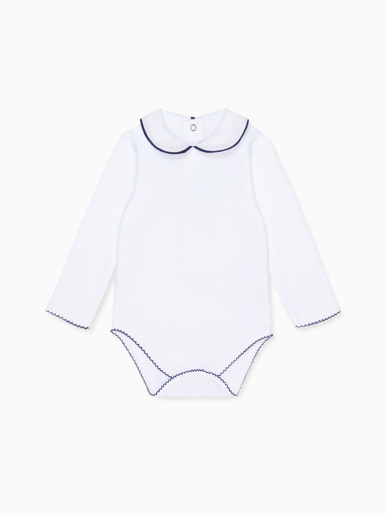 Navy Lirio Long Sleeve Baby Body Vest