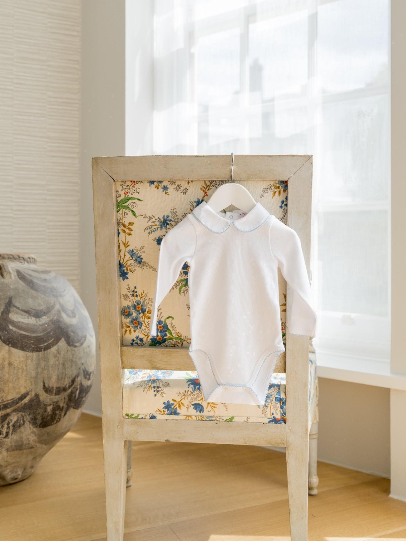 White & Blue Lirio Baby Body Vest