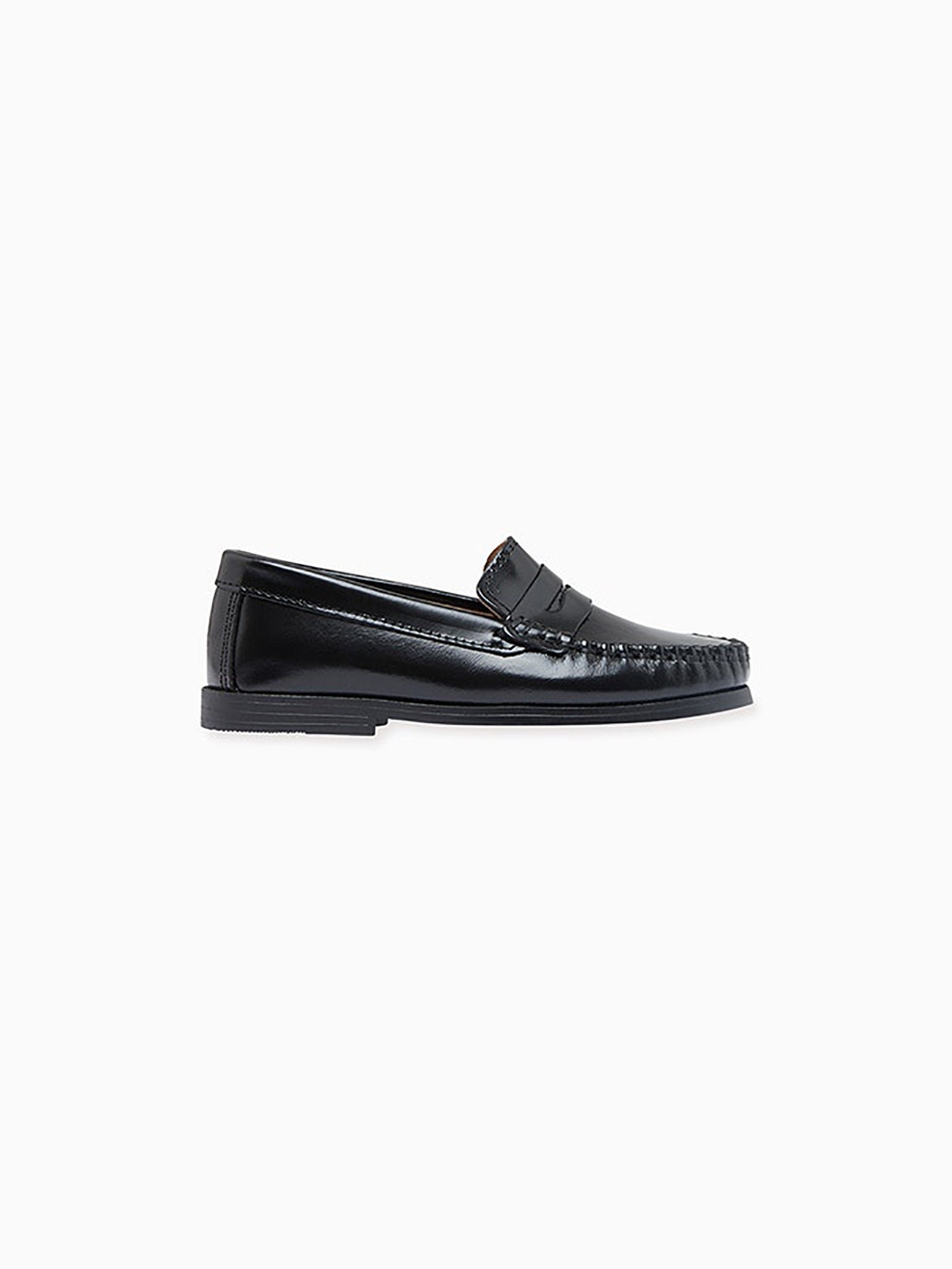 Black Leather Castellanos Loafer Shoes