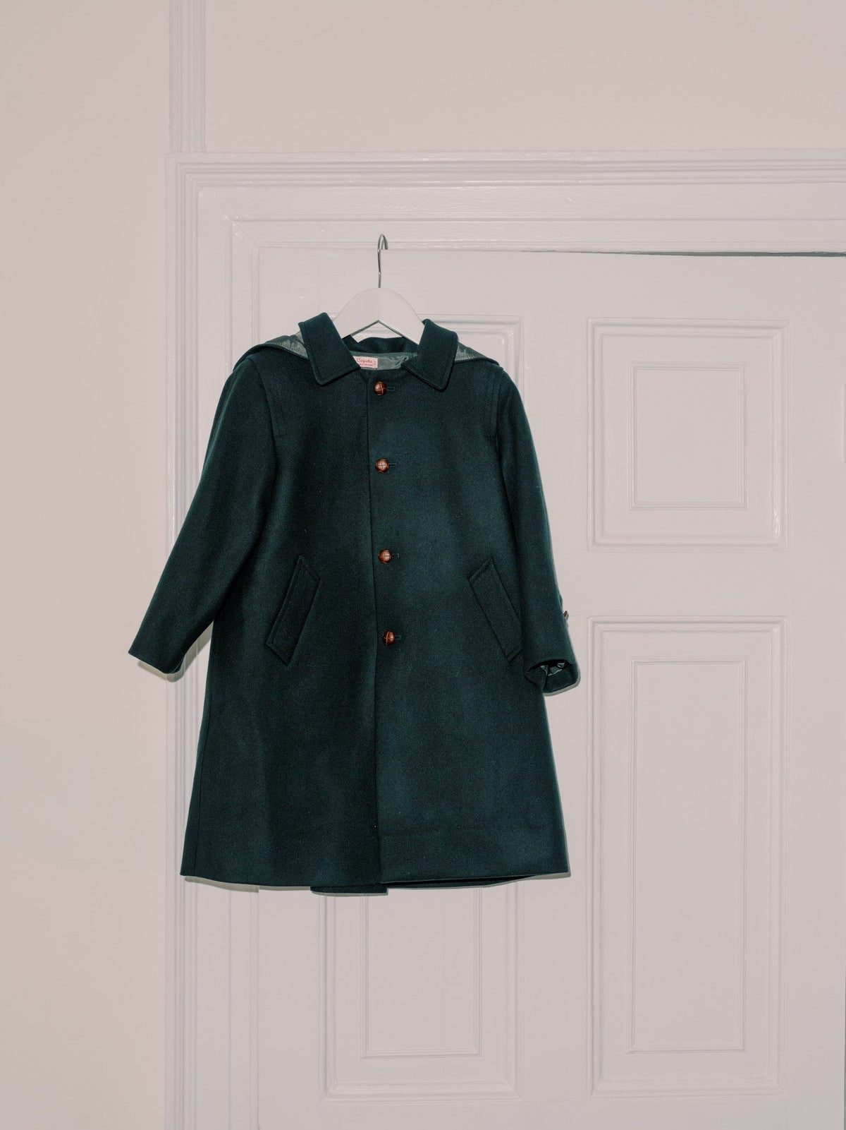 Forest Green Loden Wool Kids Coat