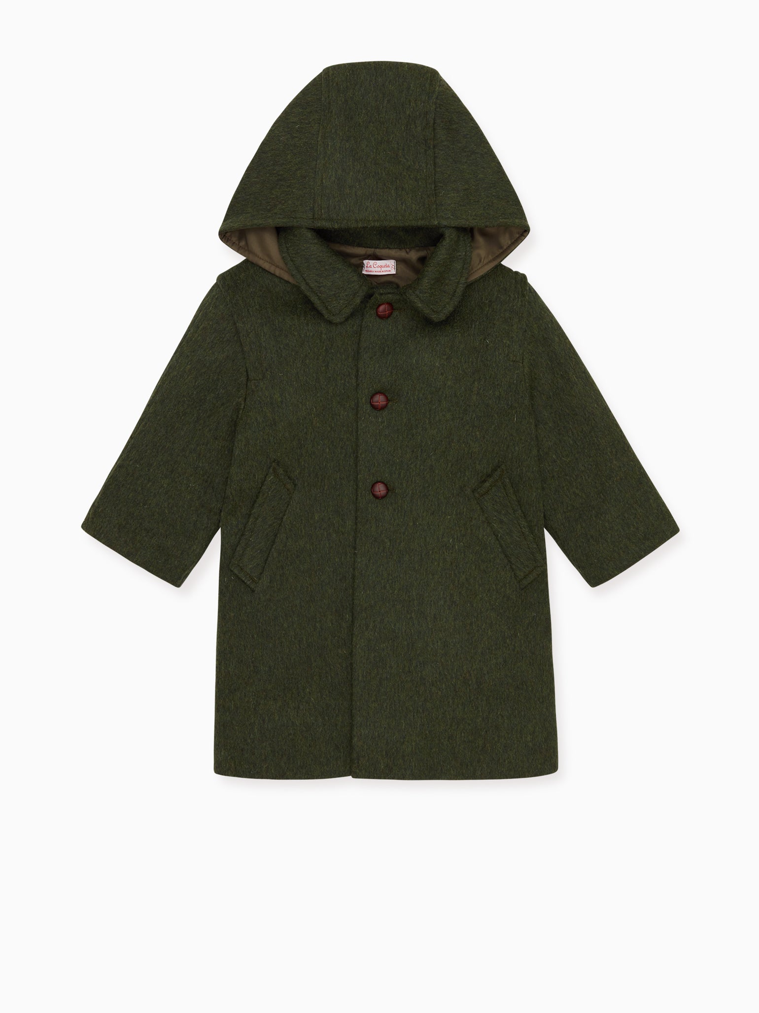 Green Fair Isle Jumper & Loden Coat Kids Outfit Bundle