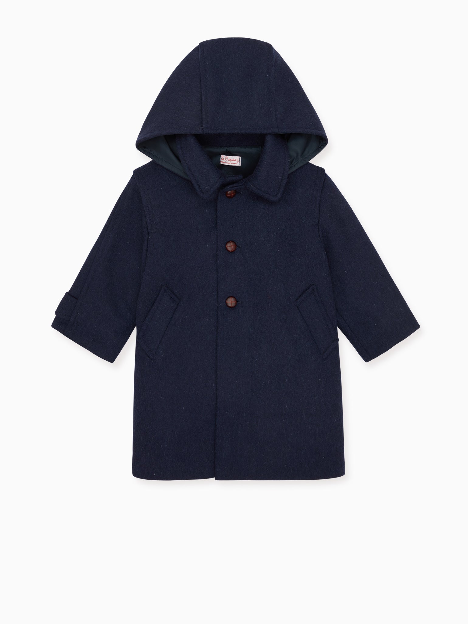 Navy Loden Wool Kids Coat