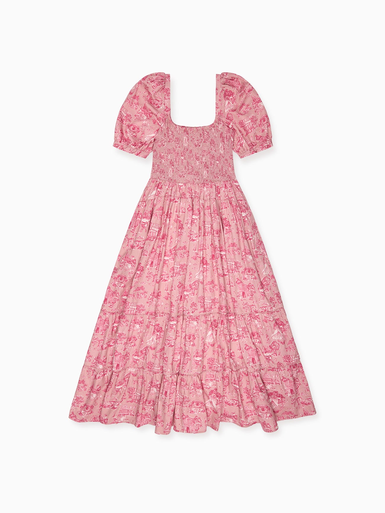 Nicky Hilton x La Coqueta Pink Toile de Jouy London Women Long Dress