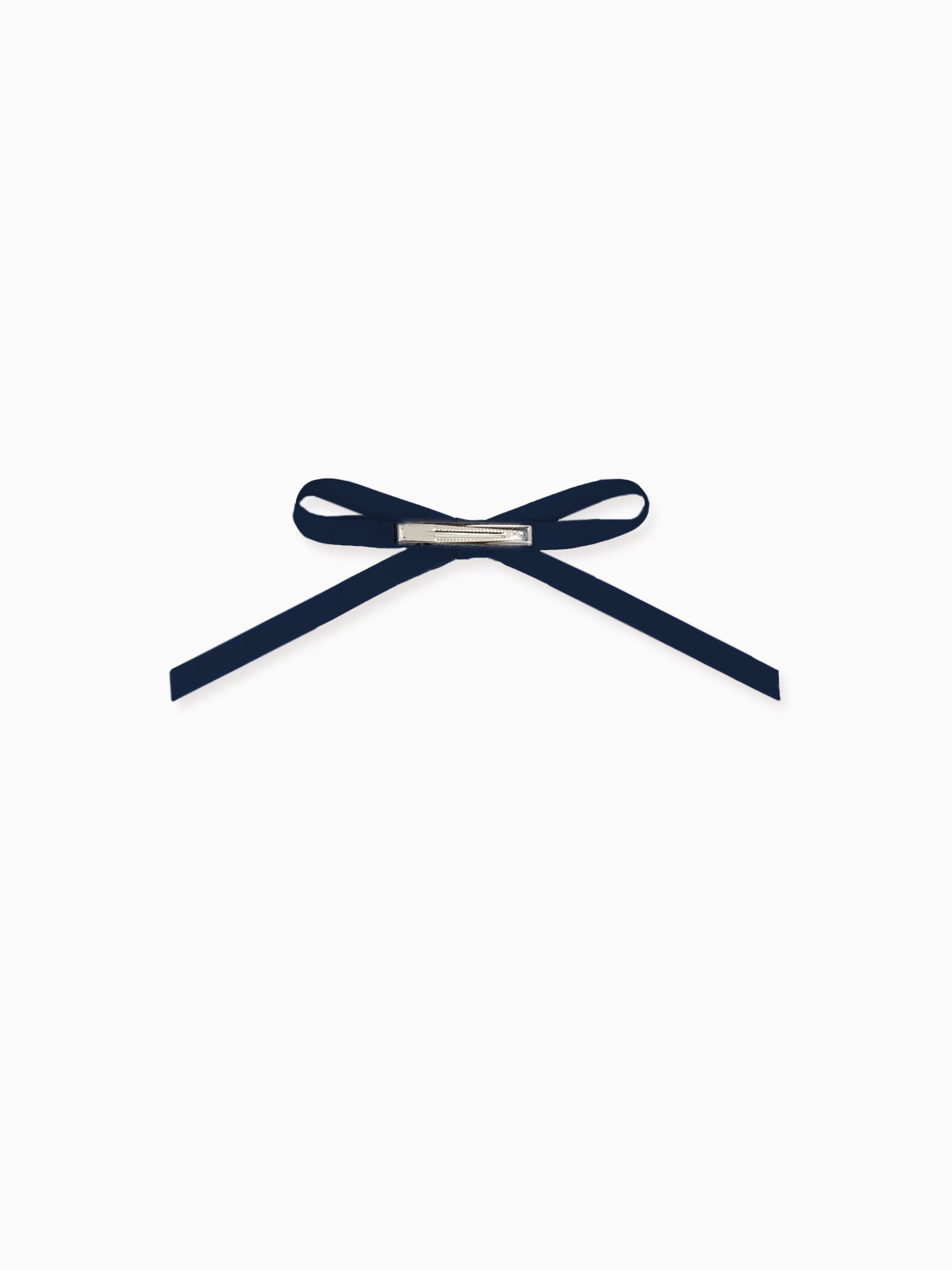 Navy Long Bow Girl Clip