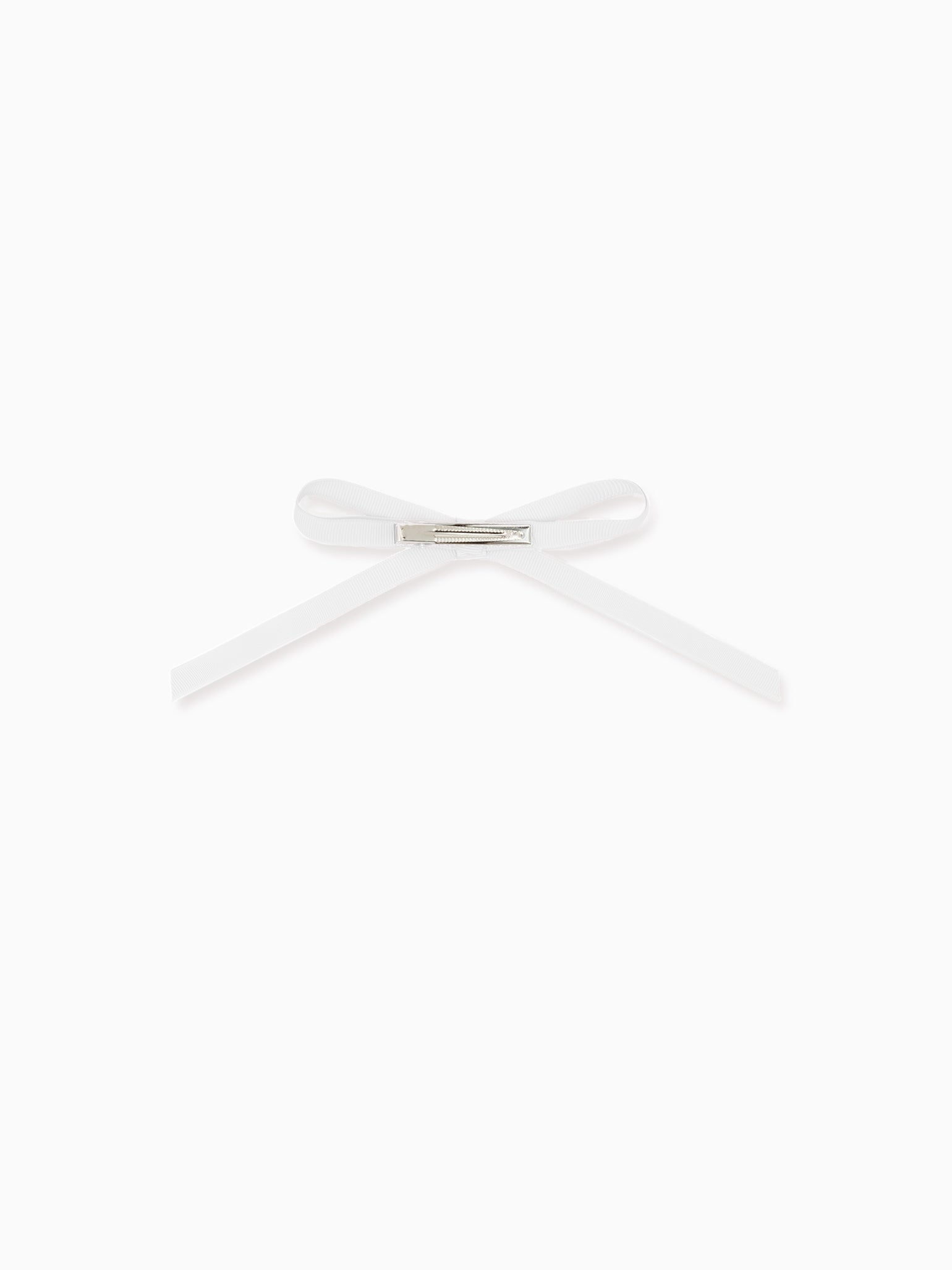 White Long Bow Girl Clip