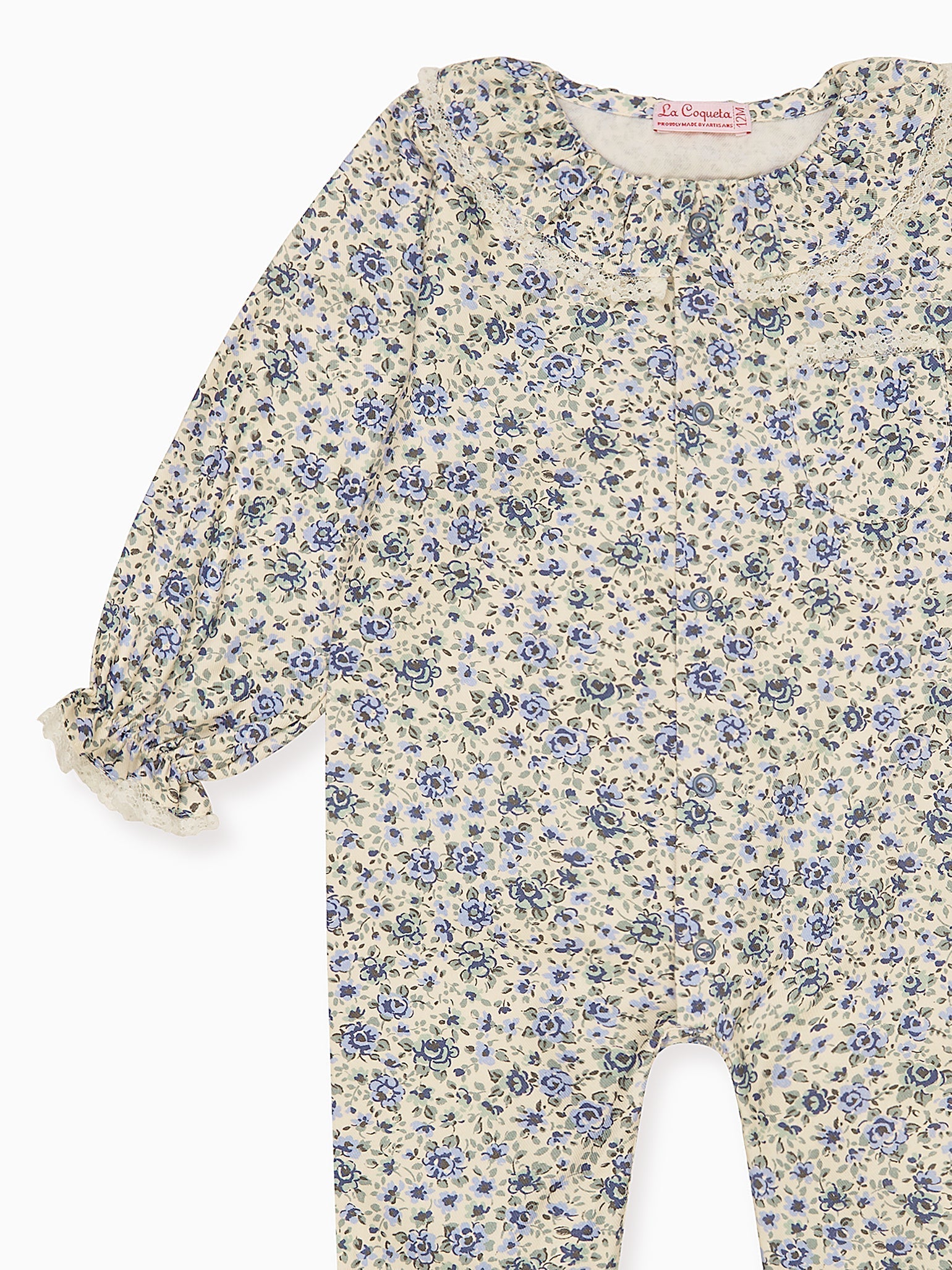 Blue Floral Lorna Baby Girl Pyjamas