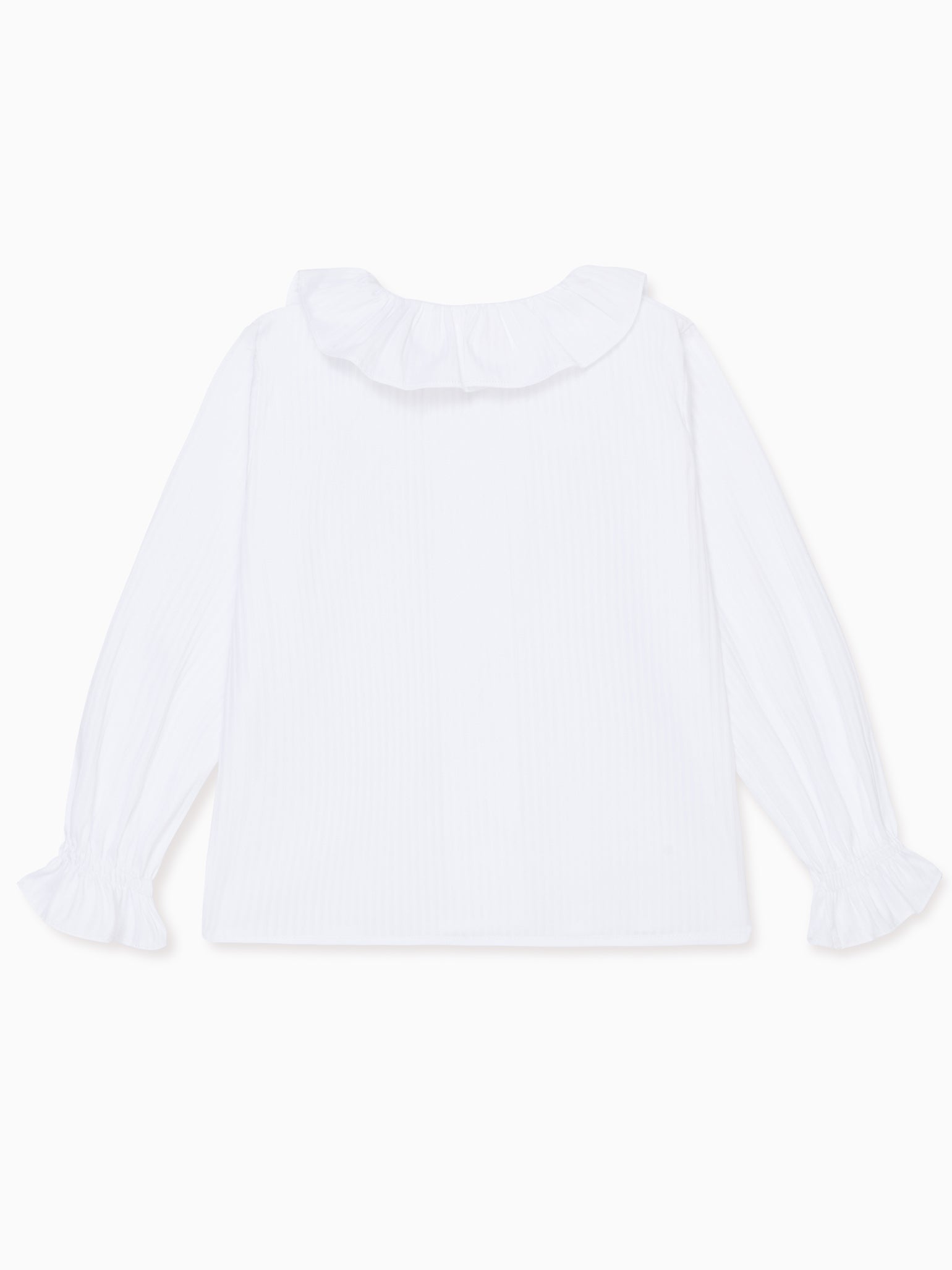 White Lorna Long Sleeve Baby Girl Shirt