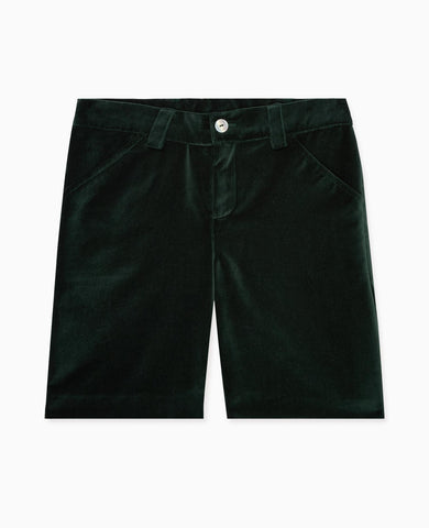 Dark Green Lucas Velvet Boy Shorts