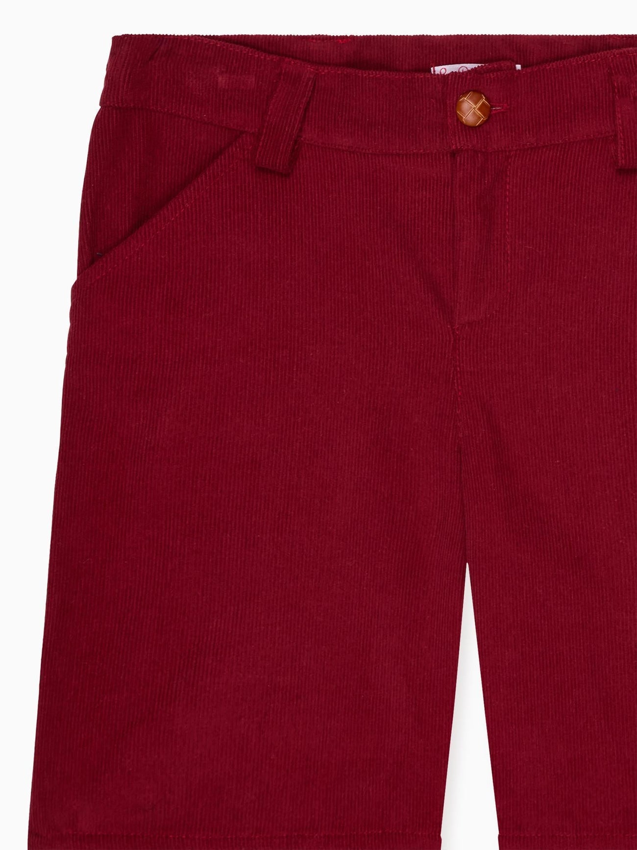Burgundy Lucas Corduroy Boy Shorts