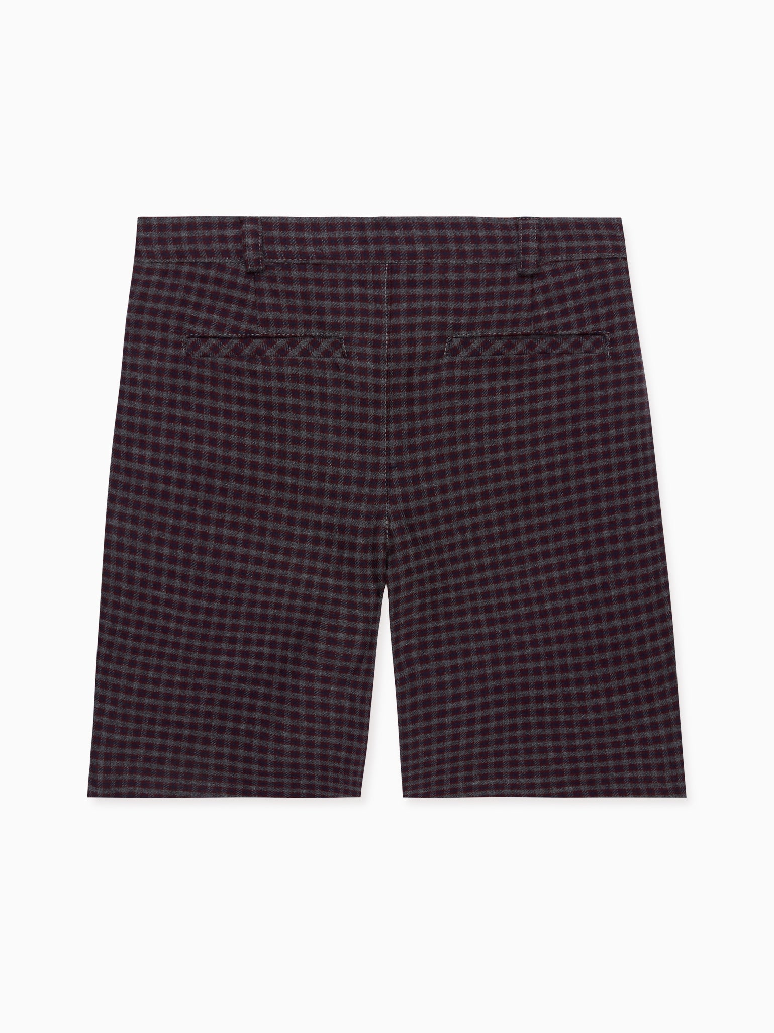 Burgundy Check Lucas Boy Shorts