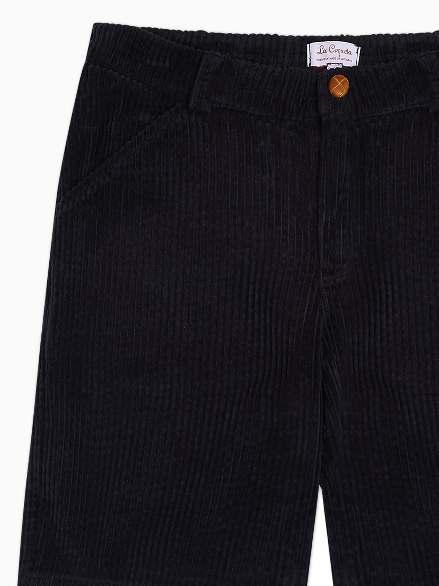 Navy Lucas Corduroy Boy Shorts
