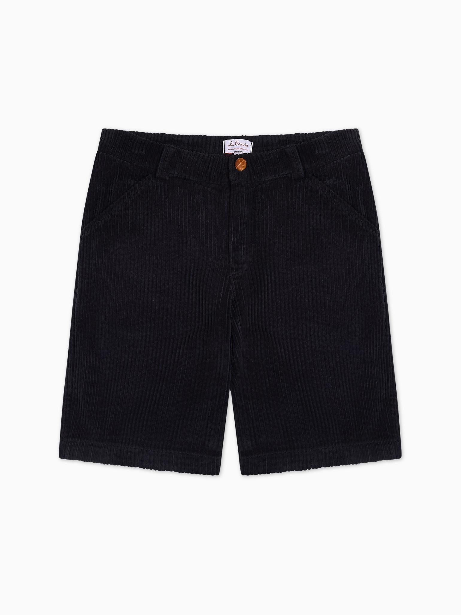 Navy Lucas Corduroy Boy Shorts