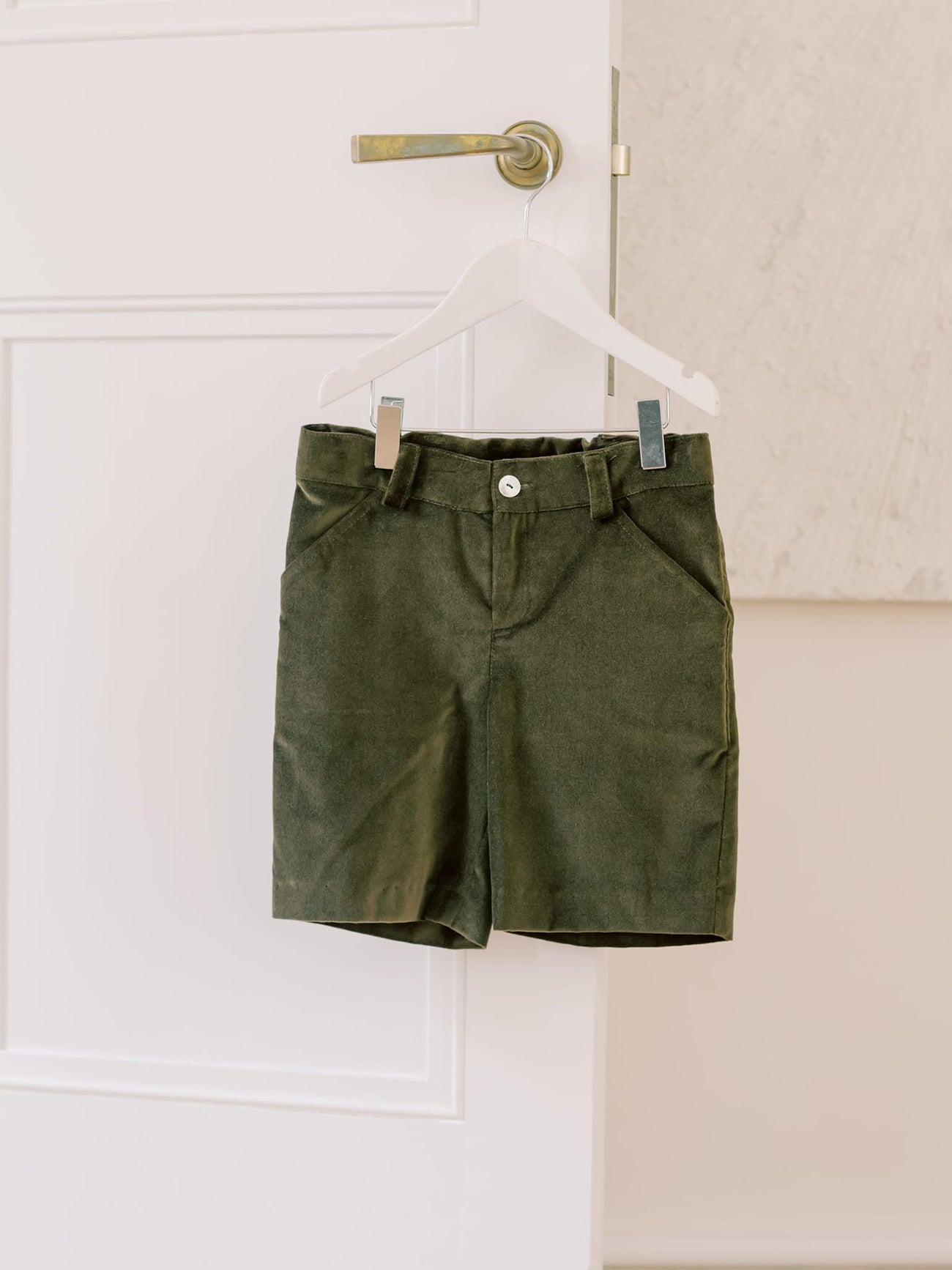 Green Lucas Velvet Boy Shorts