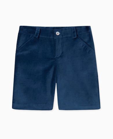 Blue Lucas Velvet Boy Shorts