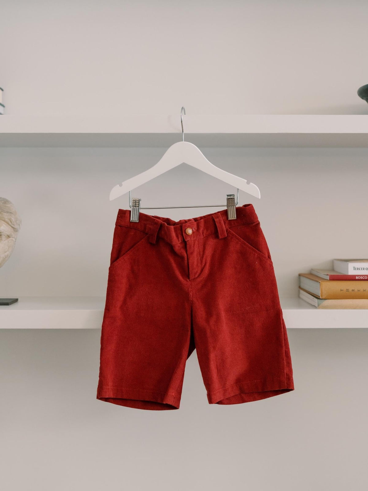 Burgundy Lucas Corduroy Boy Shorts