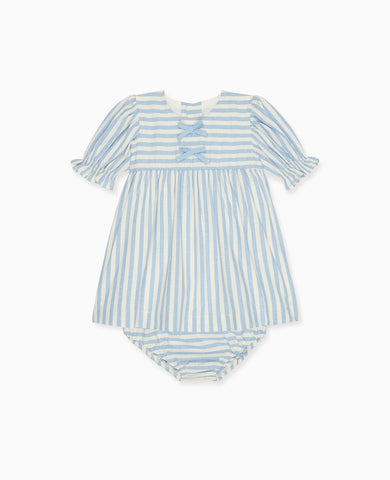 Blue Stripe Luciana Baby Girl Set