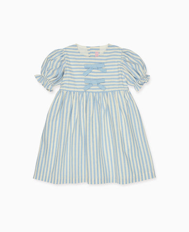 Blue Stripe Luciana Girl Dress