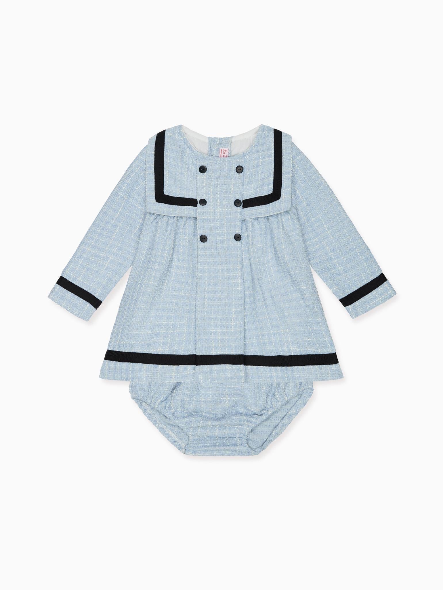 Dusty Blue Lucinda Baby Girl Set