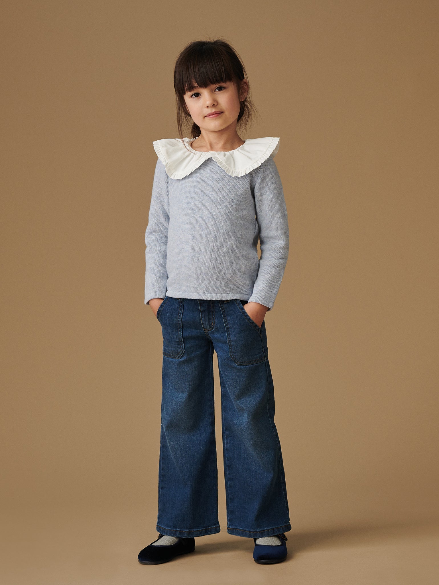 Light Blue Lupita Merino Girl Jumper