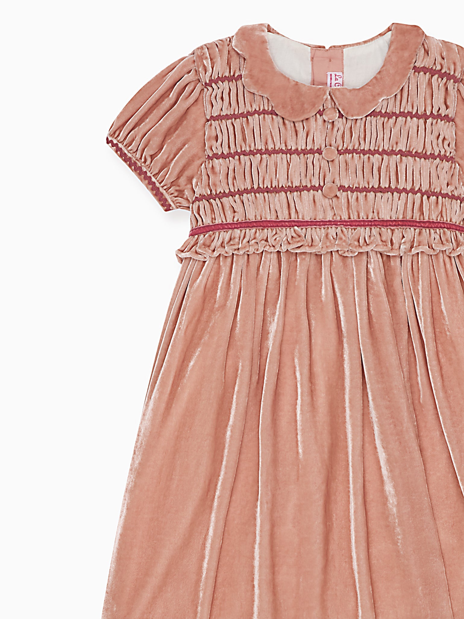 Pink Lurdes Velvet Girl Dress