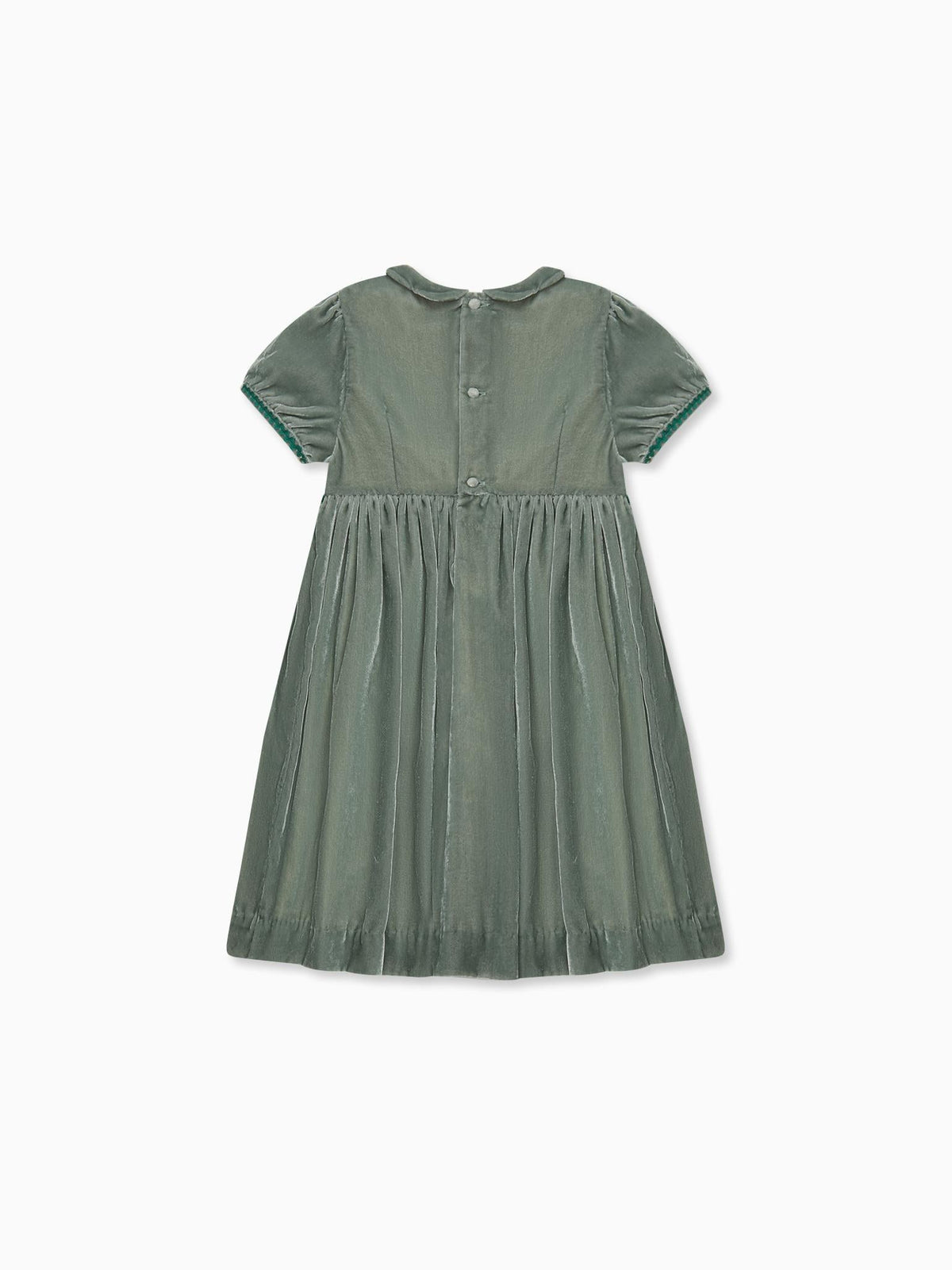 Sage Green Lurdes Velvet Girl Dress