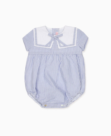 Dark Blue Stripe Mar Baby Romper