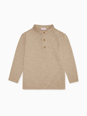 Caramel Marco Boy Long Sleeve Polo Shirt