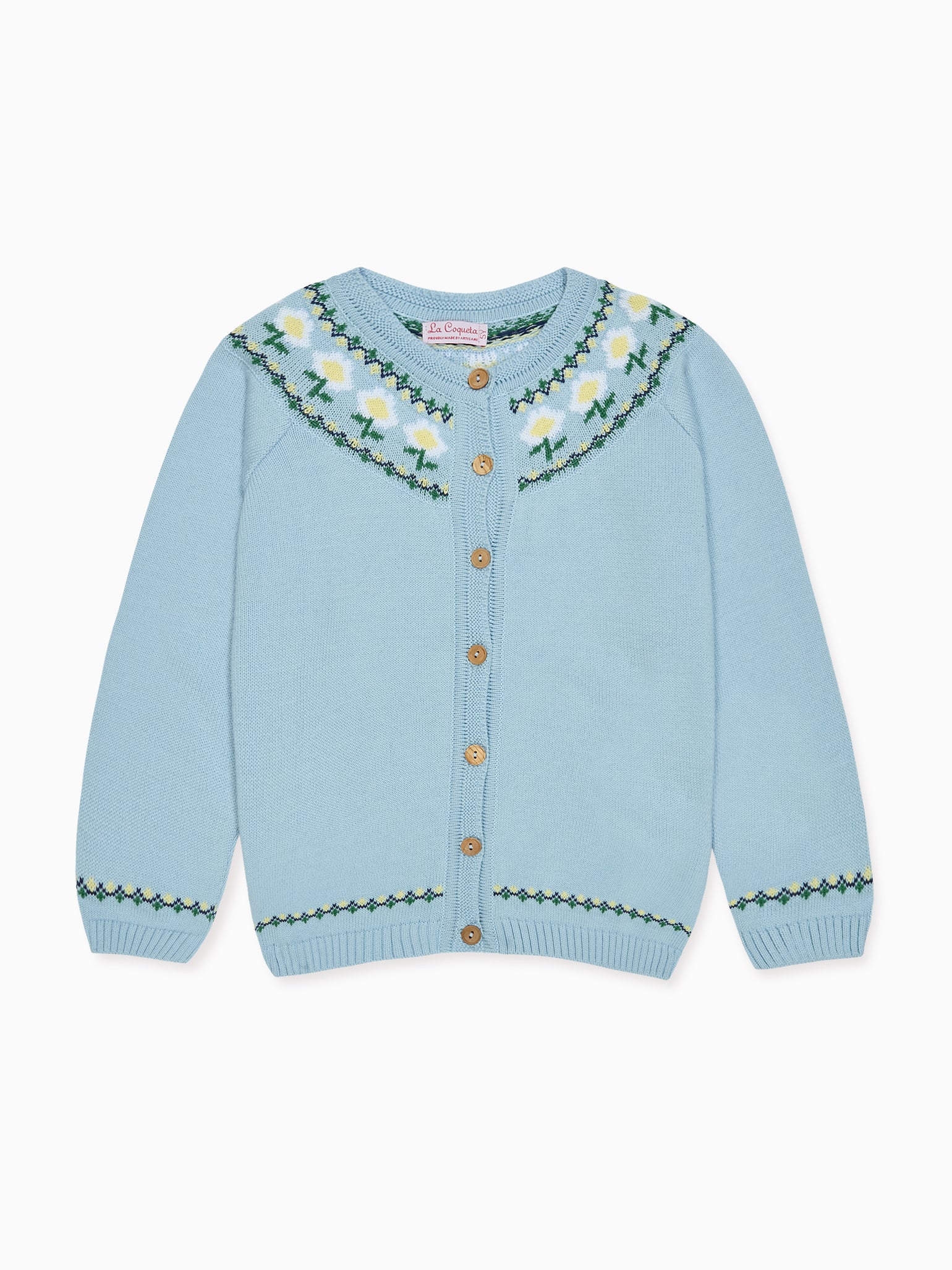 Dusty Blue Margarita Cotton Girl Cardigan