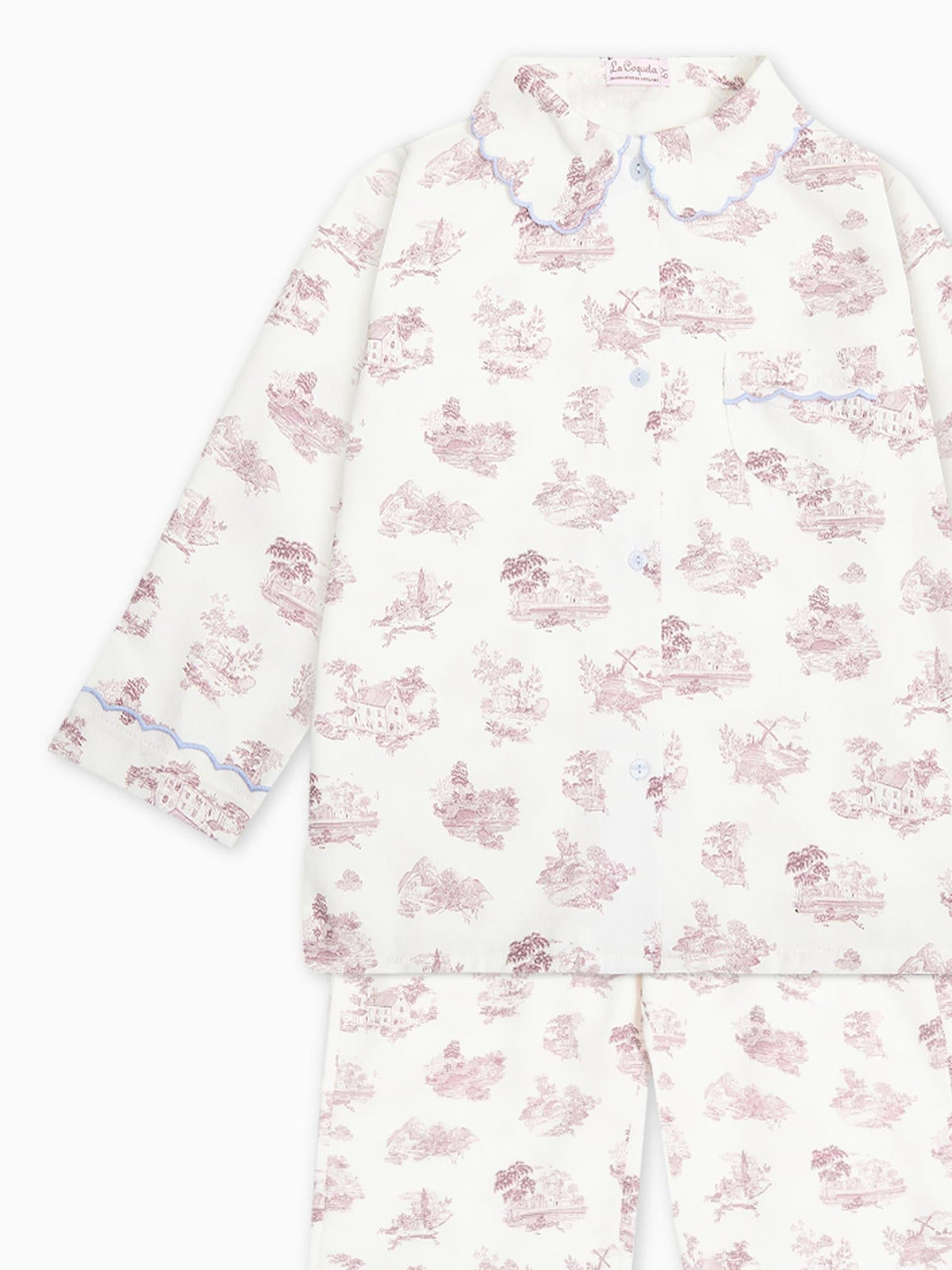 Red Toile Maria Girl Pyjamas