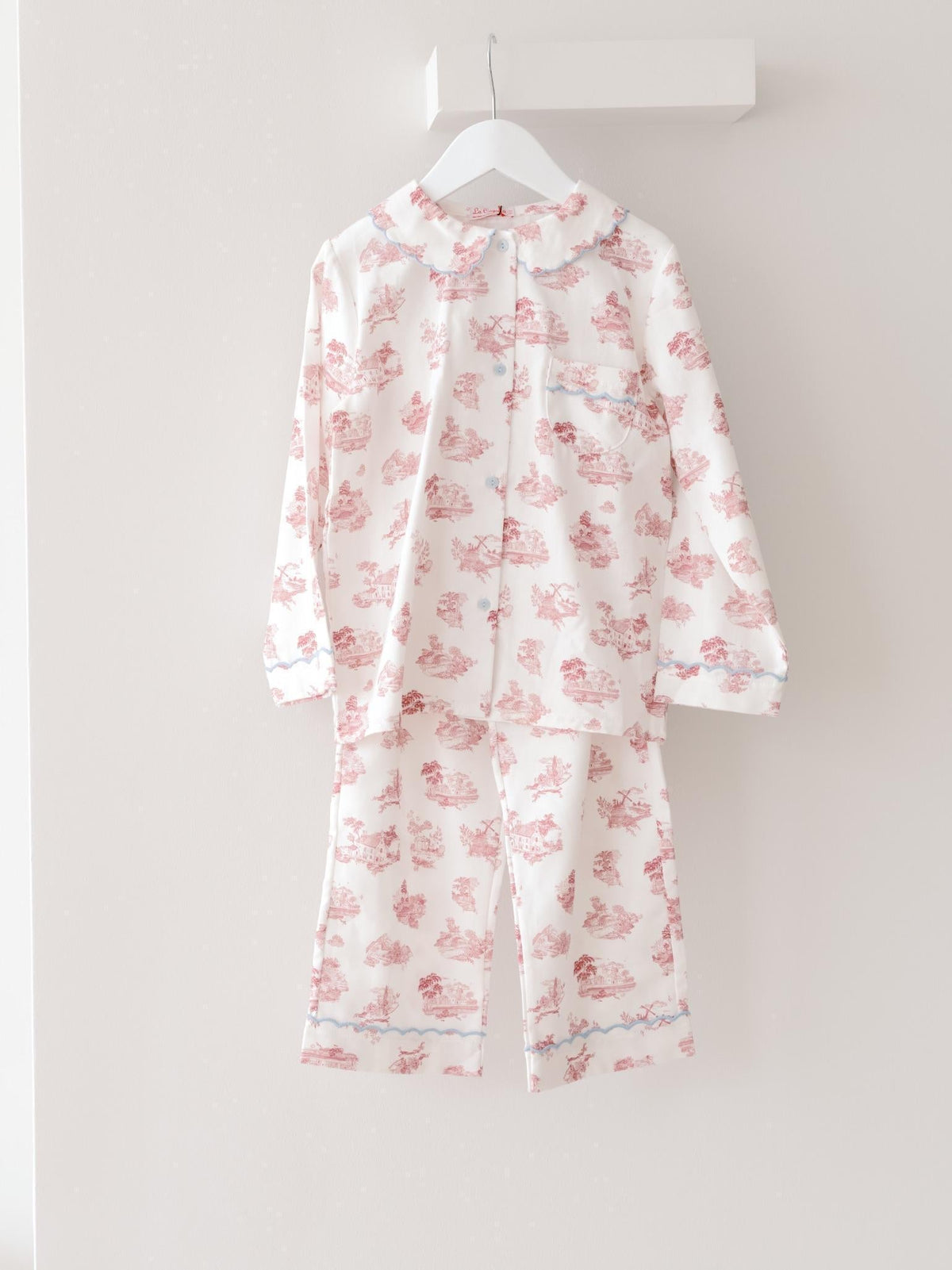 Red Toile Maria Girl Pyjamas