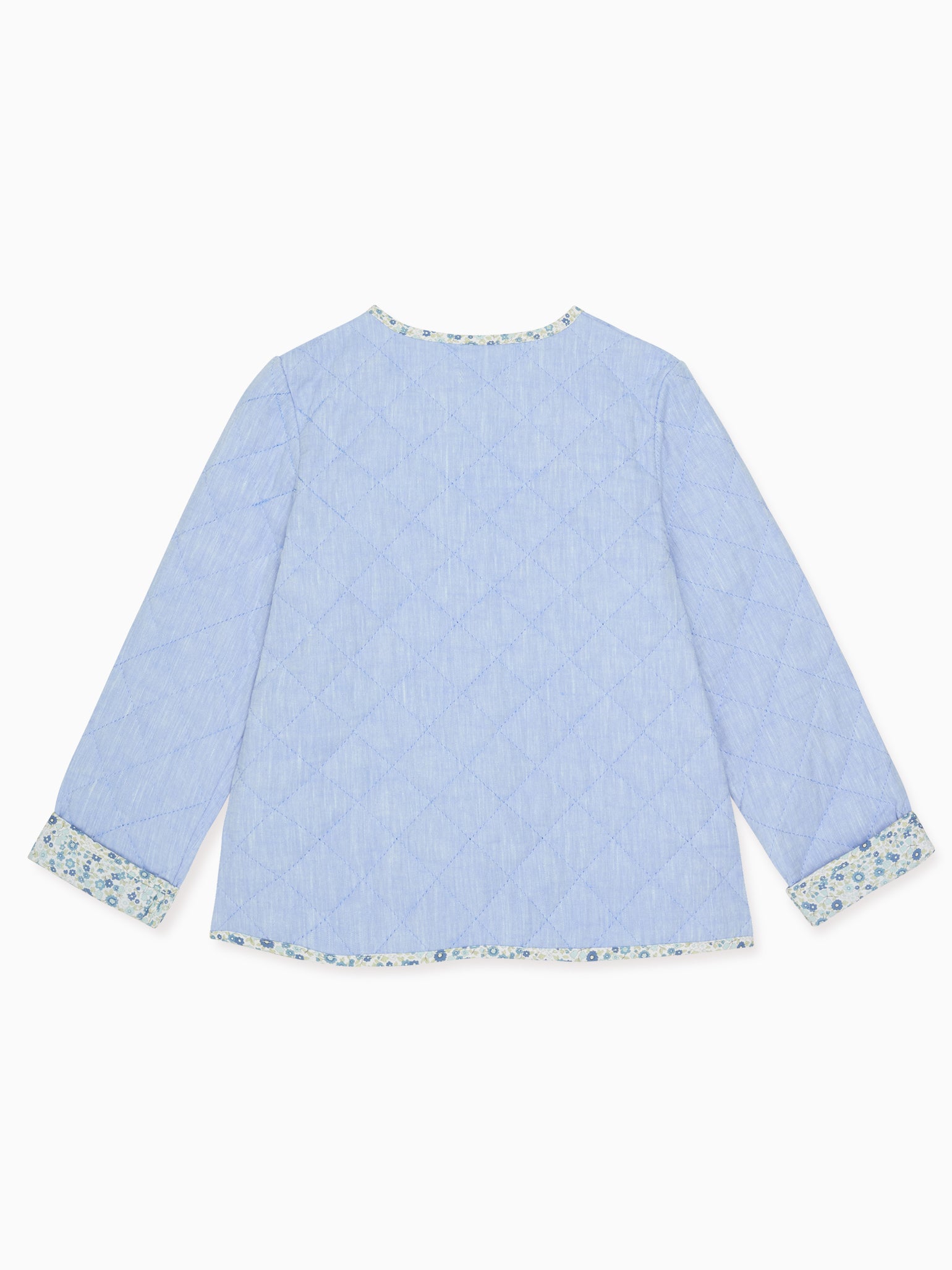 Blue Maribel Girl Cotton Quilted Jacket